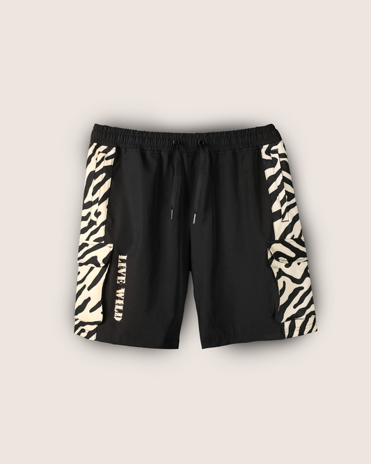 "Zebra Cargo" Shorts - Live Wild Edition