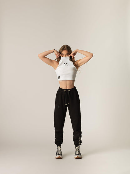 "Apis" Women Sweatpants - Black/Sand