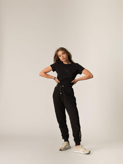 "Apis" Women Sweatpants - Black/Sand