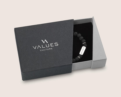 "Formica" 6mm Bracelet - Black/Silver