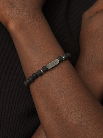 "Formica" 6mm Bracelet - Black/Silver