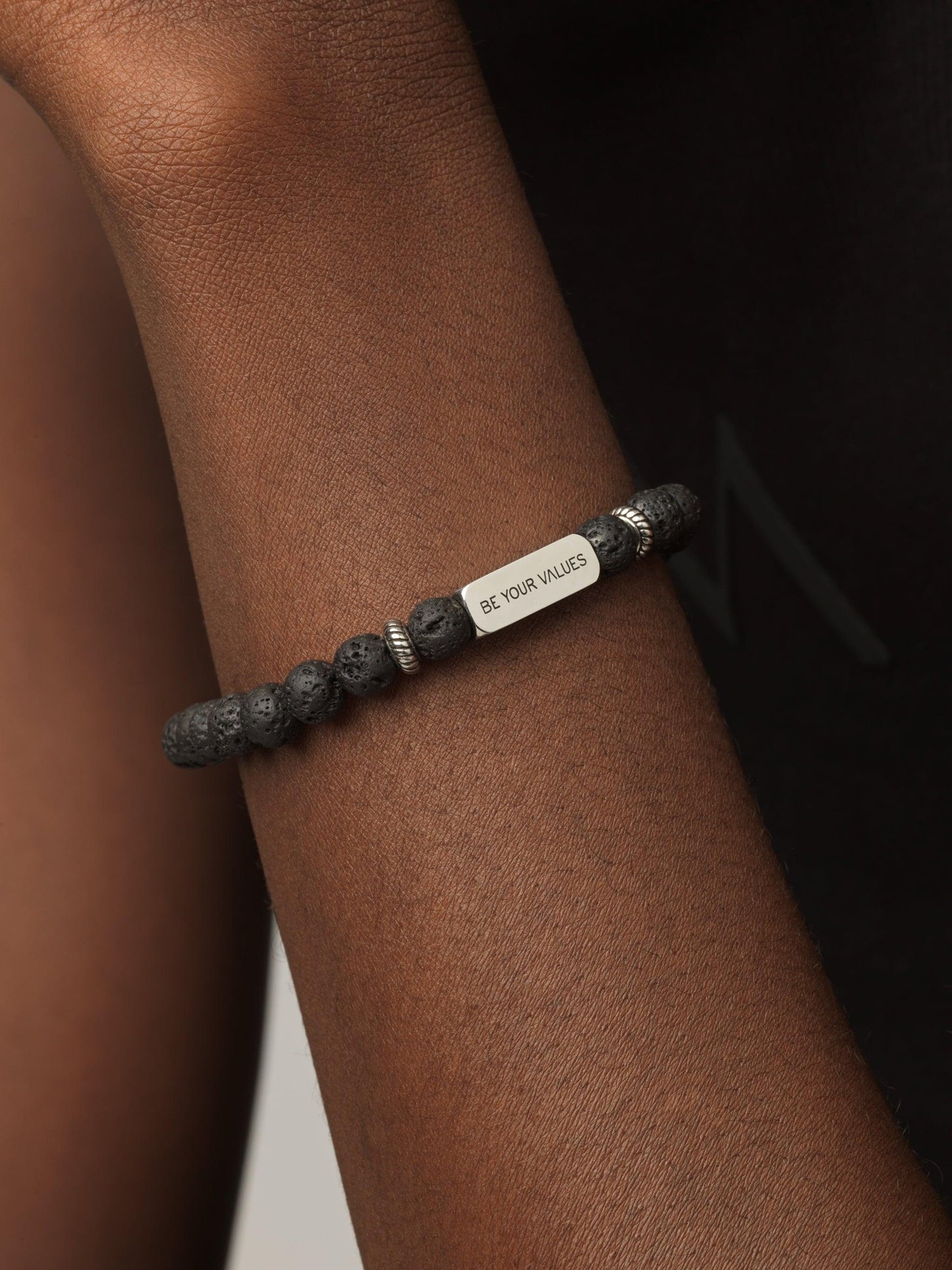 "Formica" 6mm Bracelet - Black/Silver