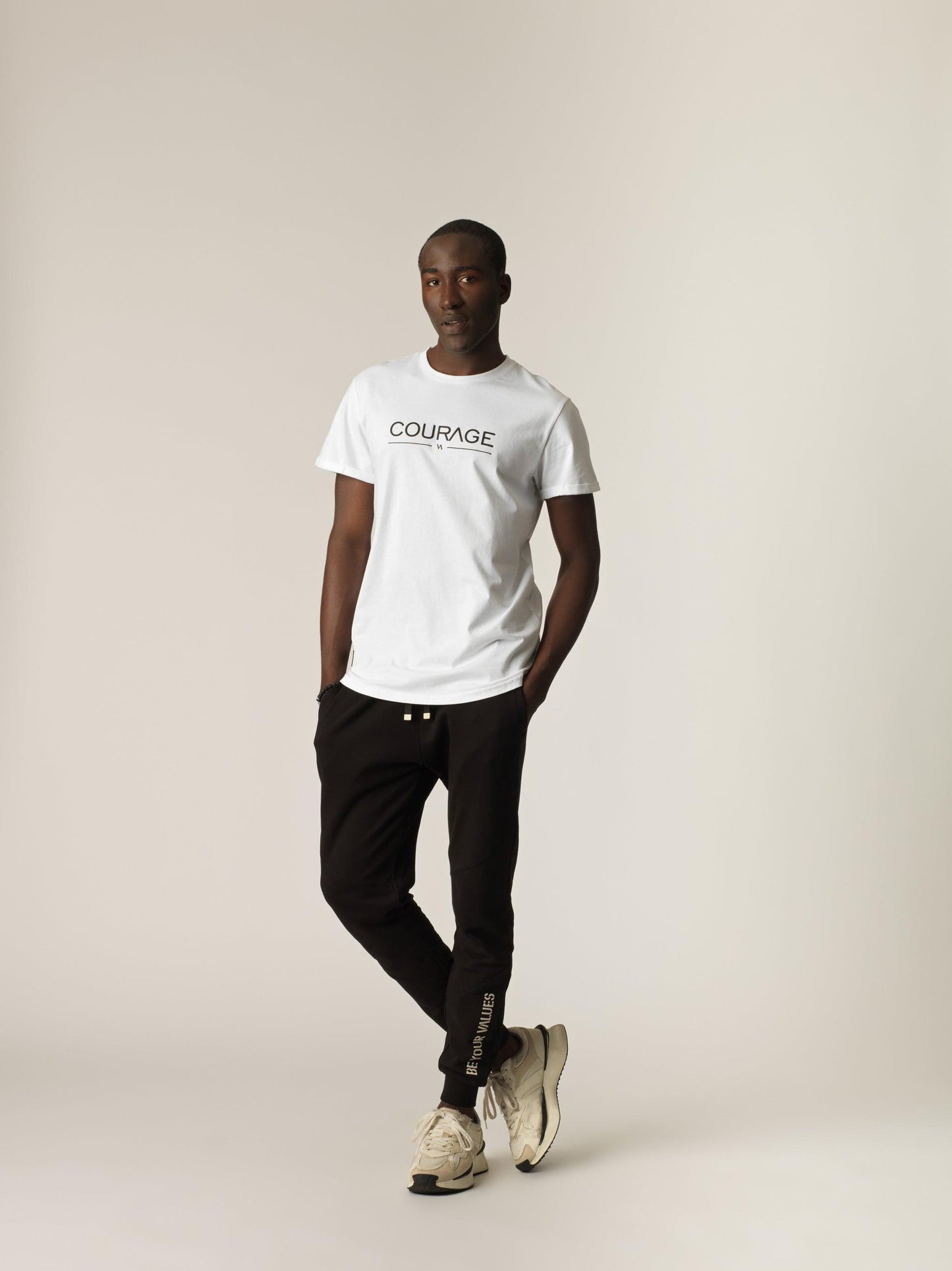 "Lupus" Men T-shirt - White/Black