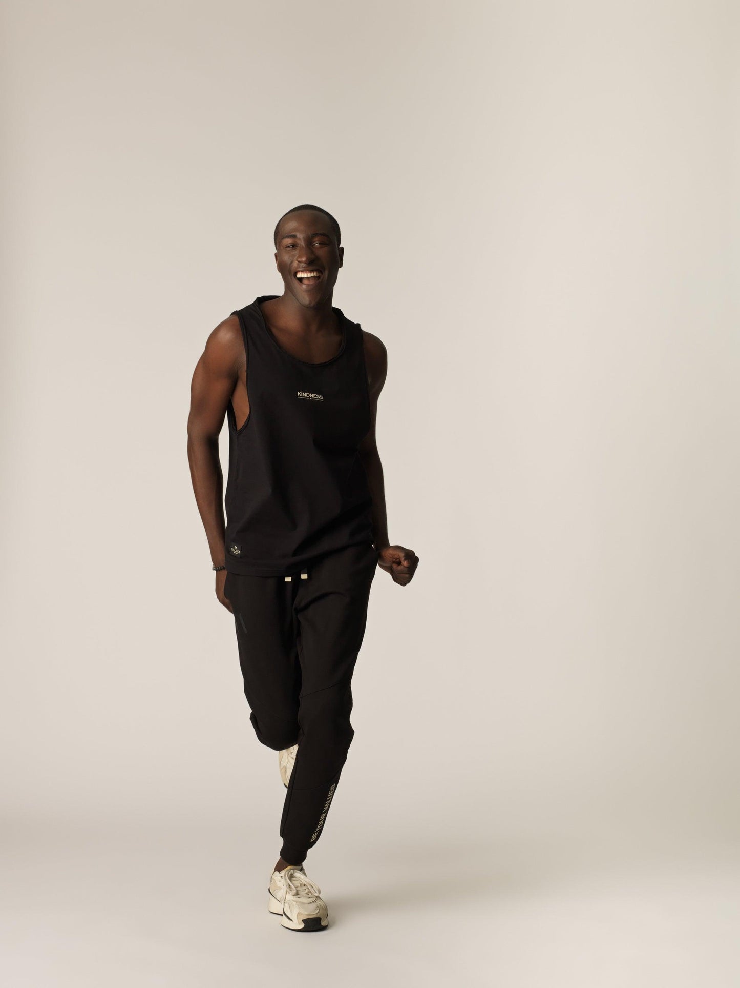 "Pongo" Men Tank Top - Black/Sand