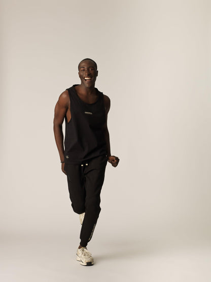 "Pongo" Men Tank Top - Black/Sand