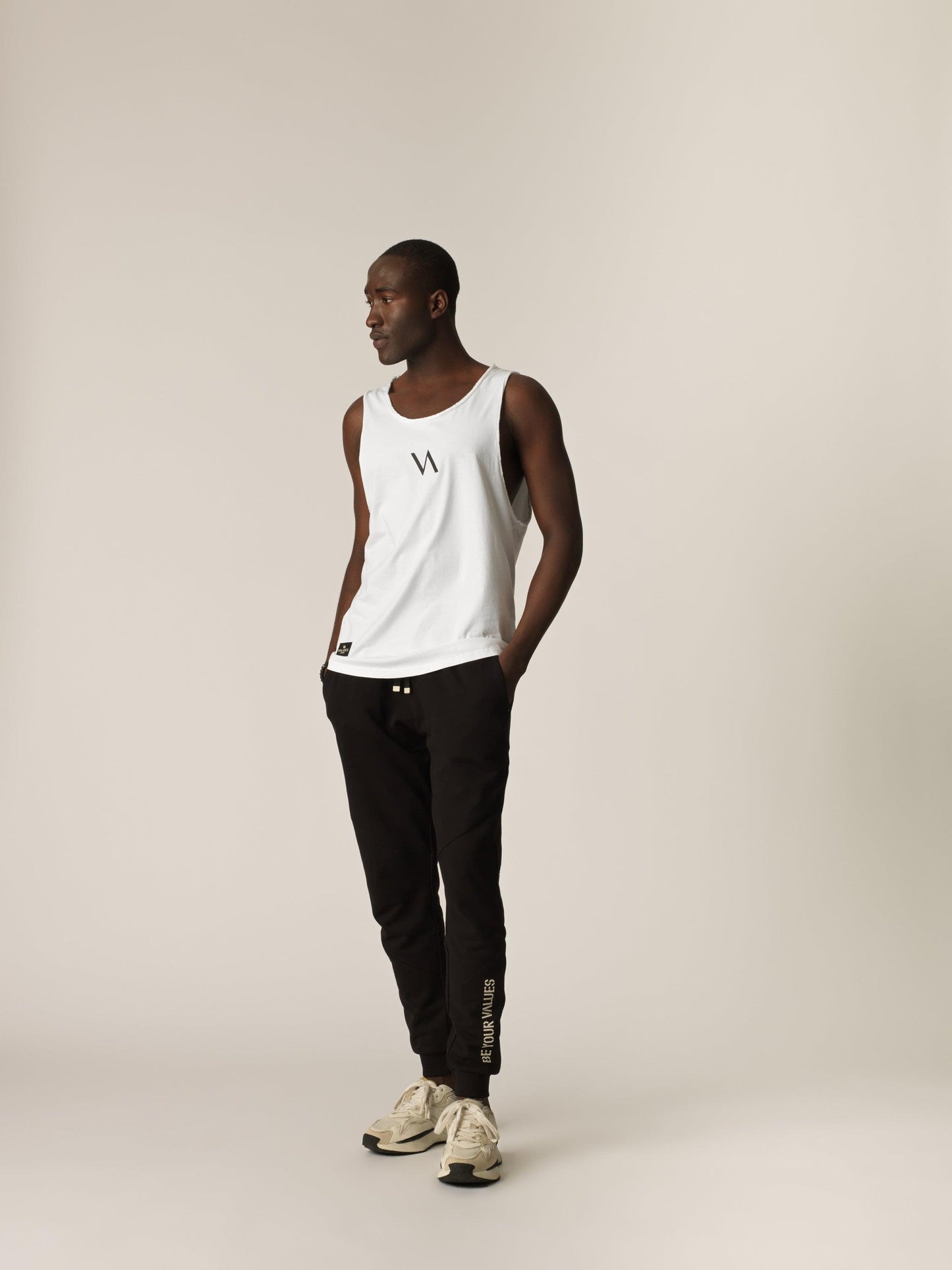 "Pongo x VA" Men Tank Top - White/Black