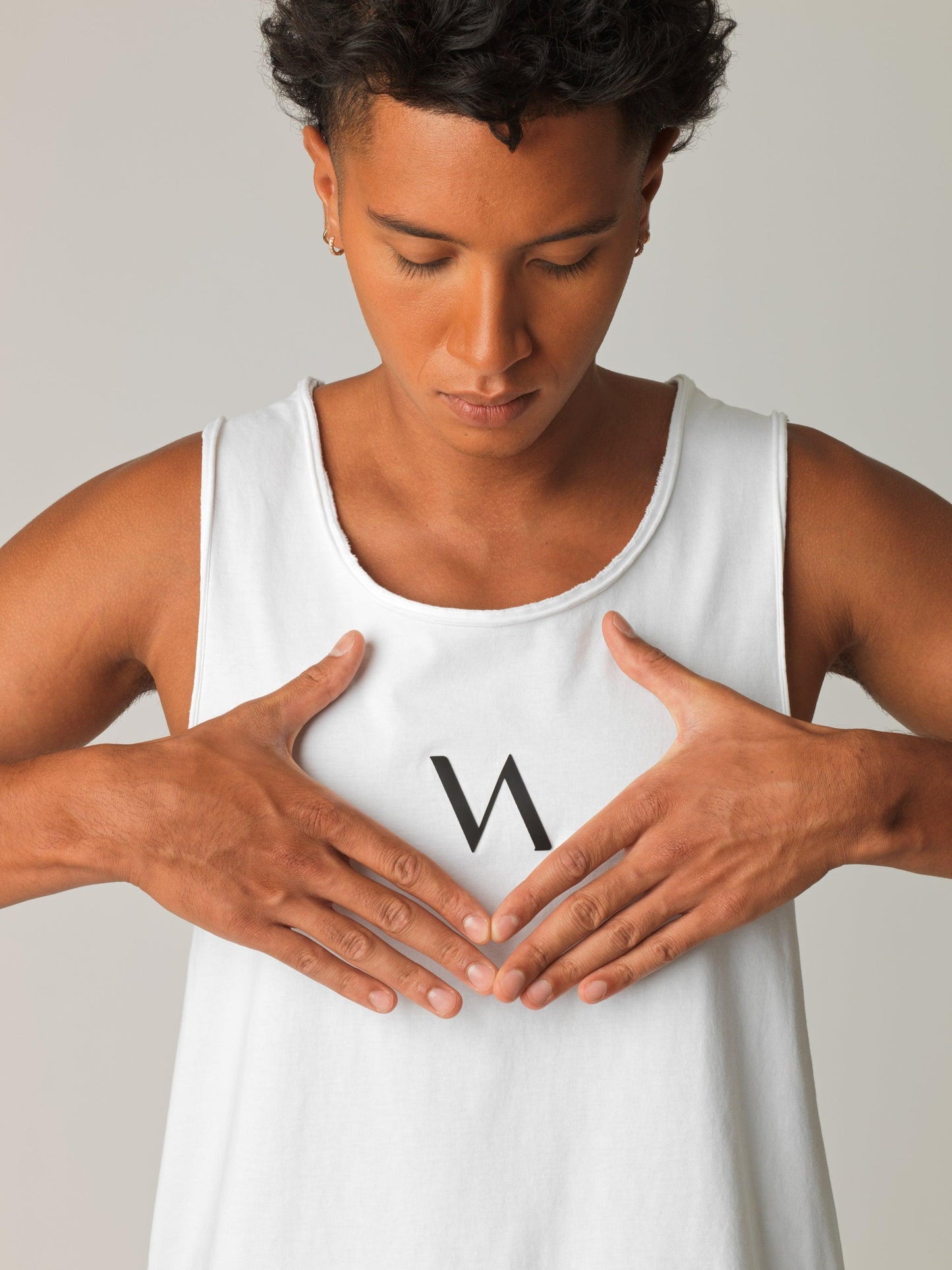 "Pongo x VA" Men Tank Top - White/Black