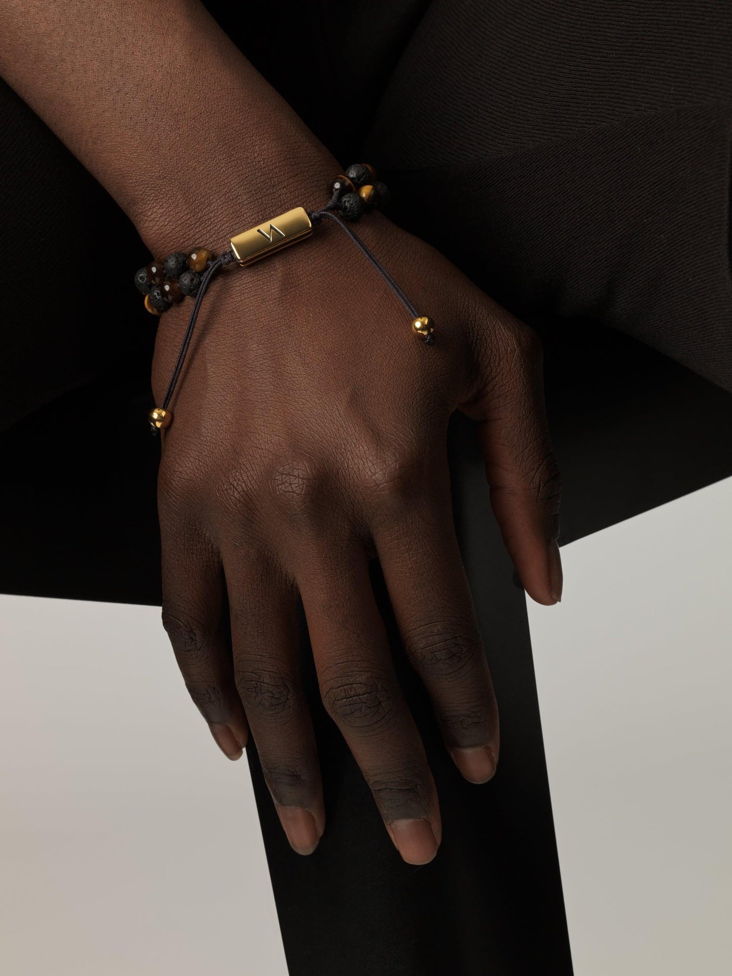 "Serpens" Braider Bracelet - Black/Tiger eye