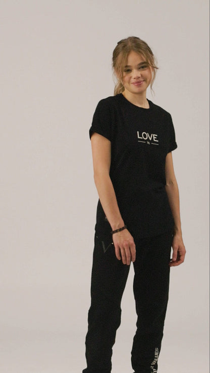 "Castor" Women T-Shirt - Black/Sand