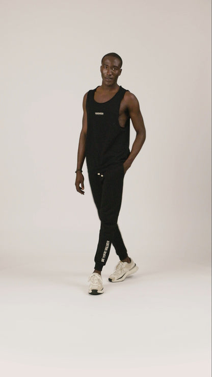 "Pongo" Men Tank Top - Black/Sand